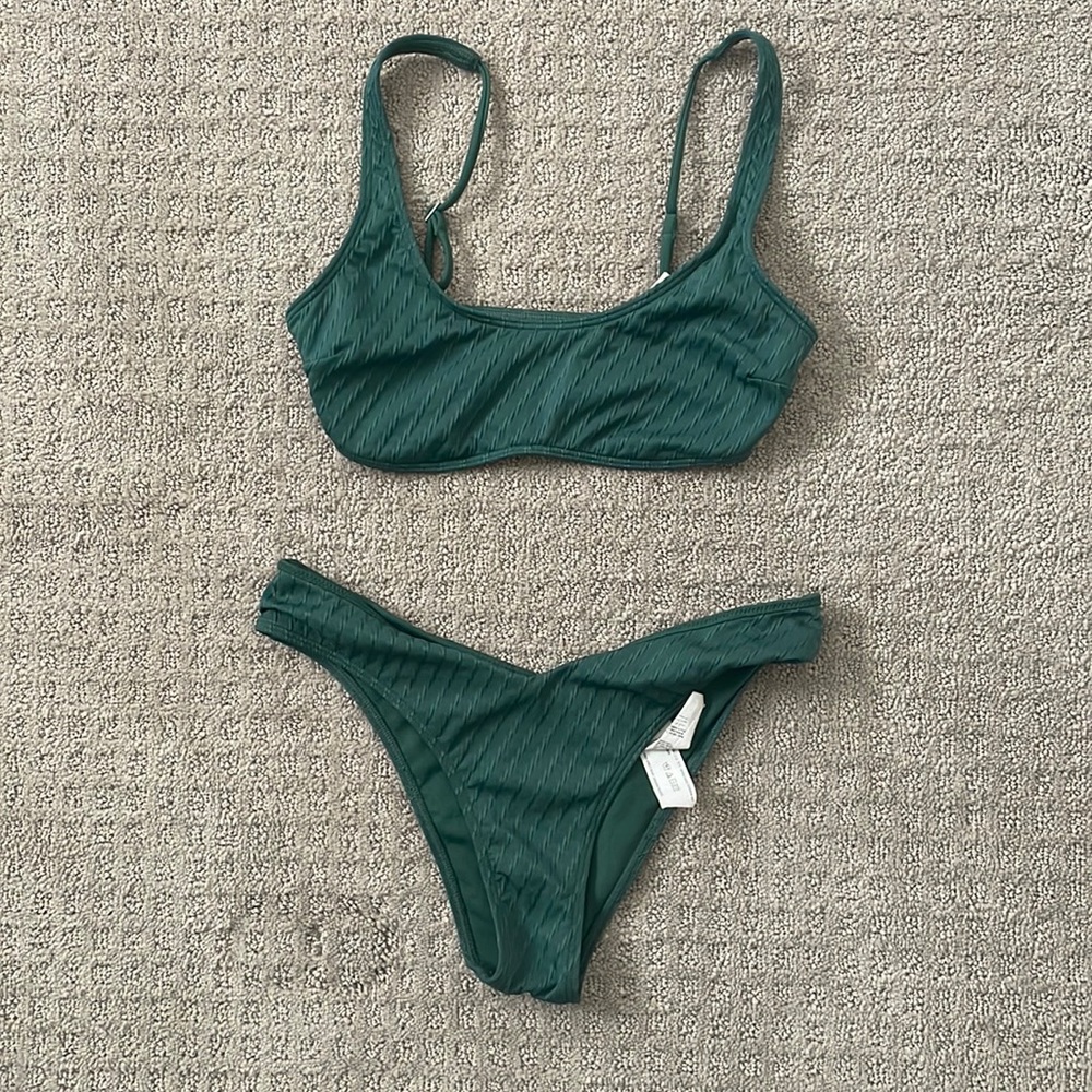 Abercrombie & Fitch Green Bikini Set